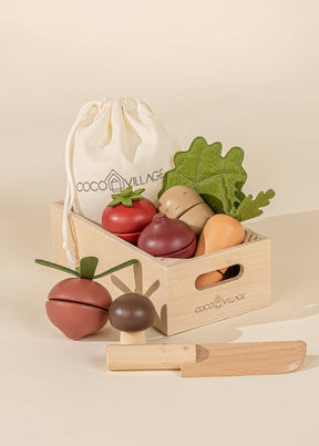 Wooden Vegetables Playset