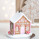 Pink Gingerbread House Christmas Incense Cone Burner