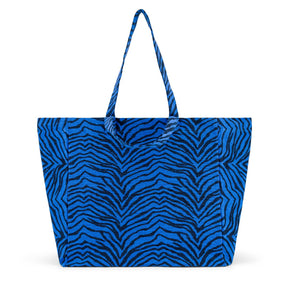 ELISA TOTE BAG ZEBRA GREEK BLUE