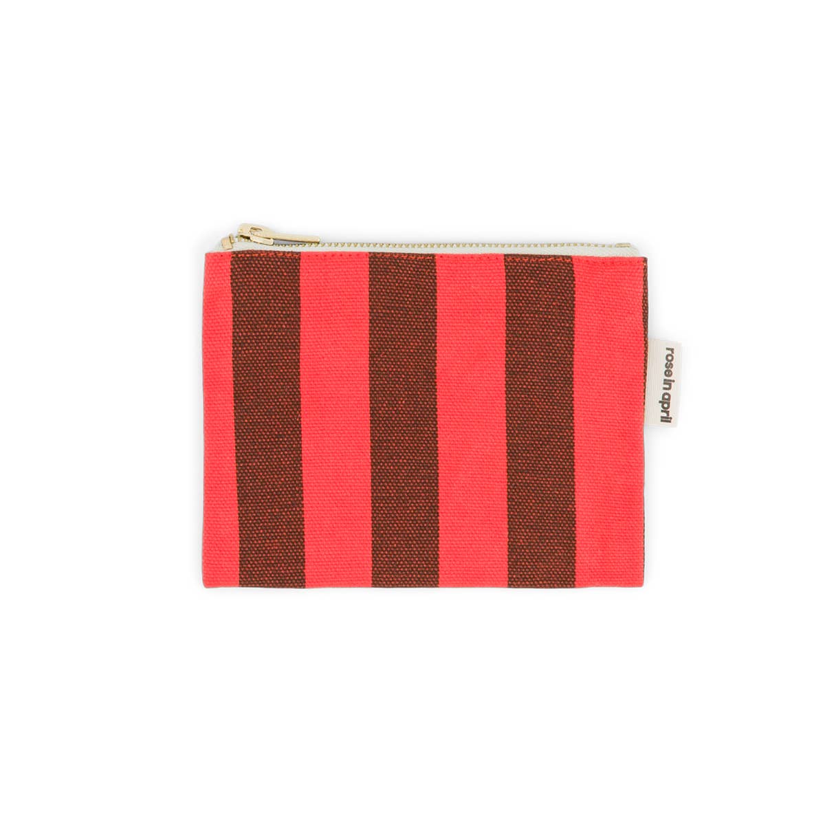 MARIE PURSE STRIPES BROWN / TOMATO