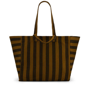 ELISA TOTE BAG STRIPES CUMIN - BLACK: CUMIN - BLACK / STRIPES