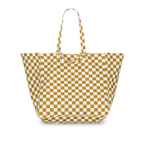 ELISA TOTE BAG CHECKERBOARD CARAMEL