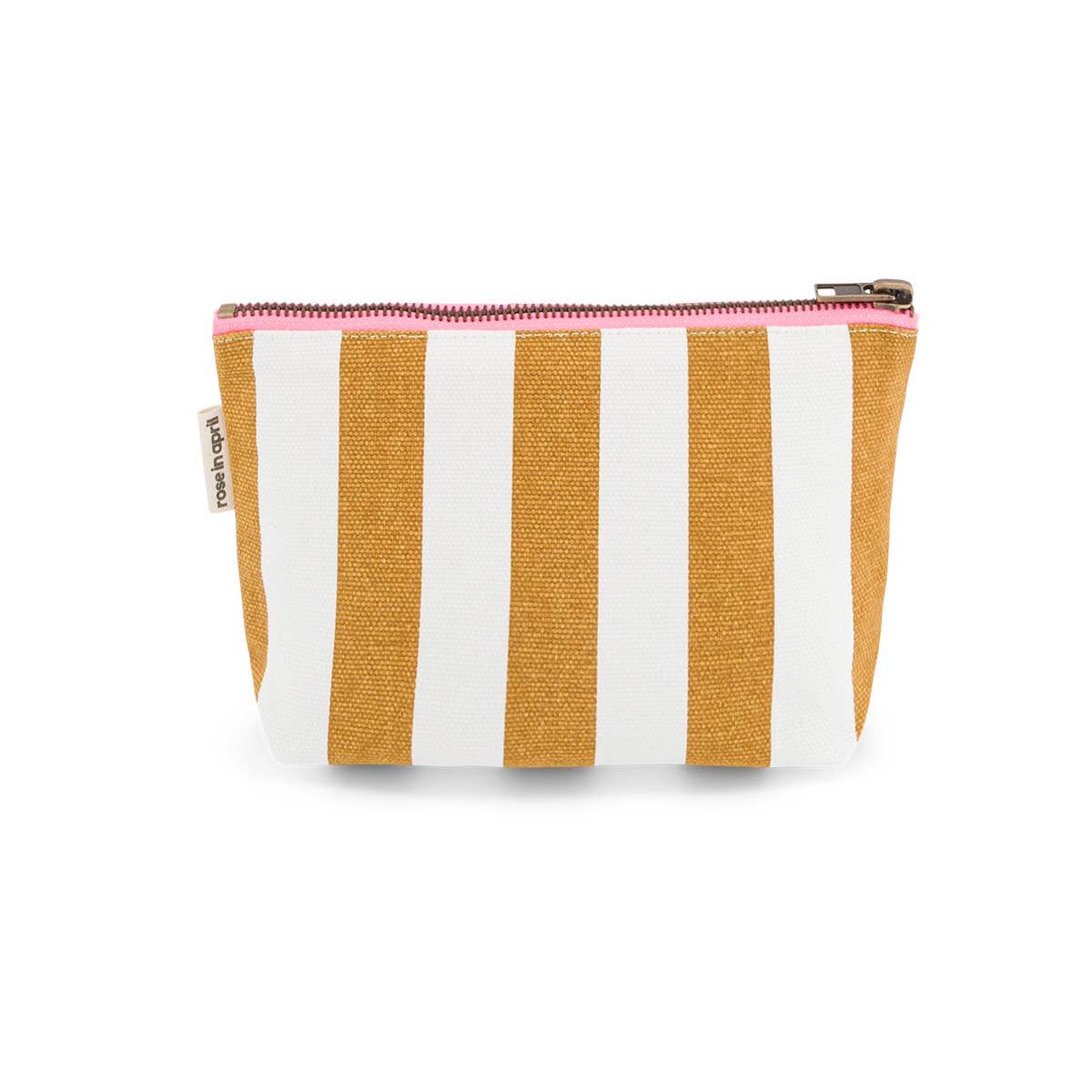 POUCH SOFIA STRIPES ECRU / CARAMEL