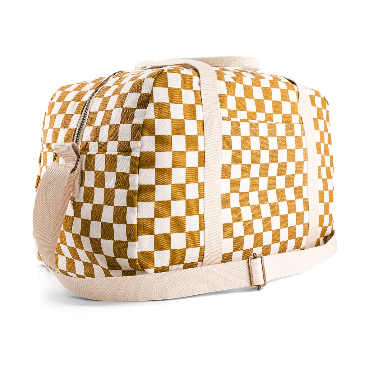 RAPHAEL DIAPER BAG - WEEKEND BAG CHECKERBOARD: Caramel / Checkerboard