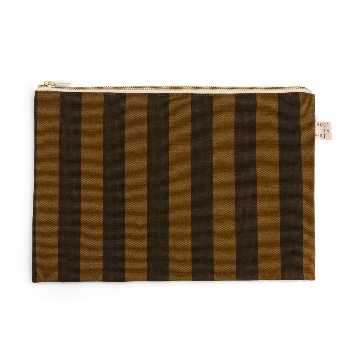 LILI FLAT POUCH STRIPES CUMIN