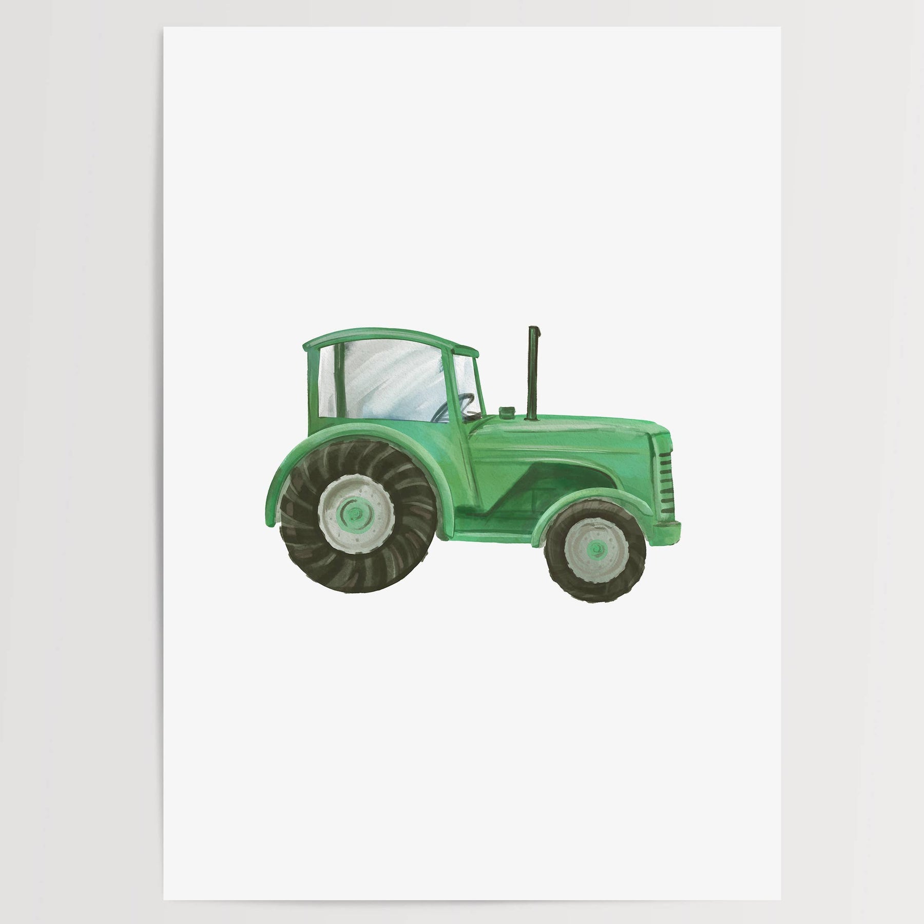 Watercolour Tractors Set of 3 Wall Art Prints (unframed): A4