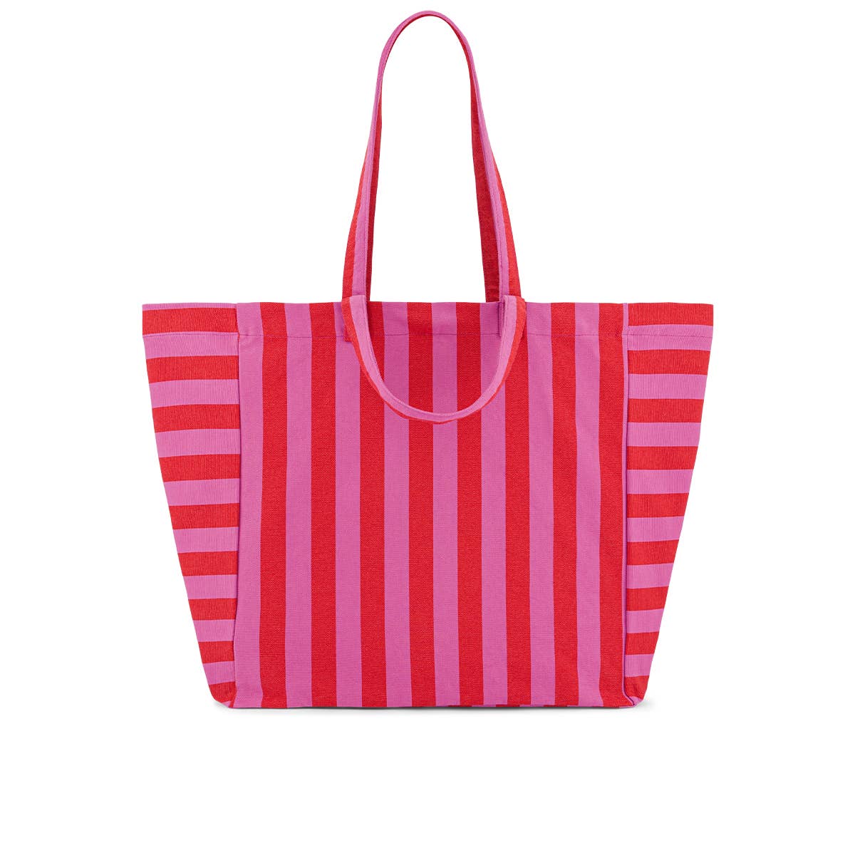 ELISA TOTE BAG STRIPES ORCHID/ TOMATO