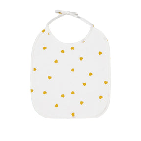 ANNA BIB HEART MUSTARD: MUSTARD / HEART