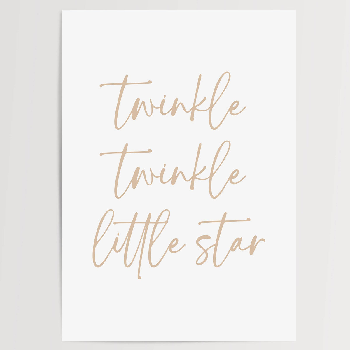 Twinkle Twinkle Little Star Wall Art Print (unframed): A4