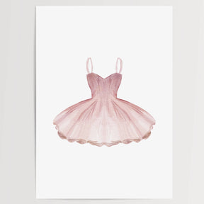 Pink Ballerina Girls Set of 3 Wall Art Prints (unframed): A4