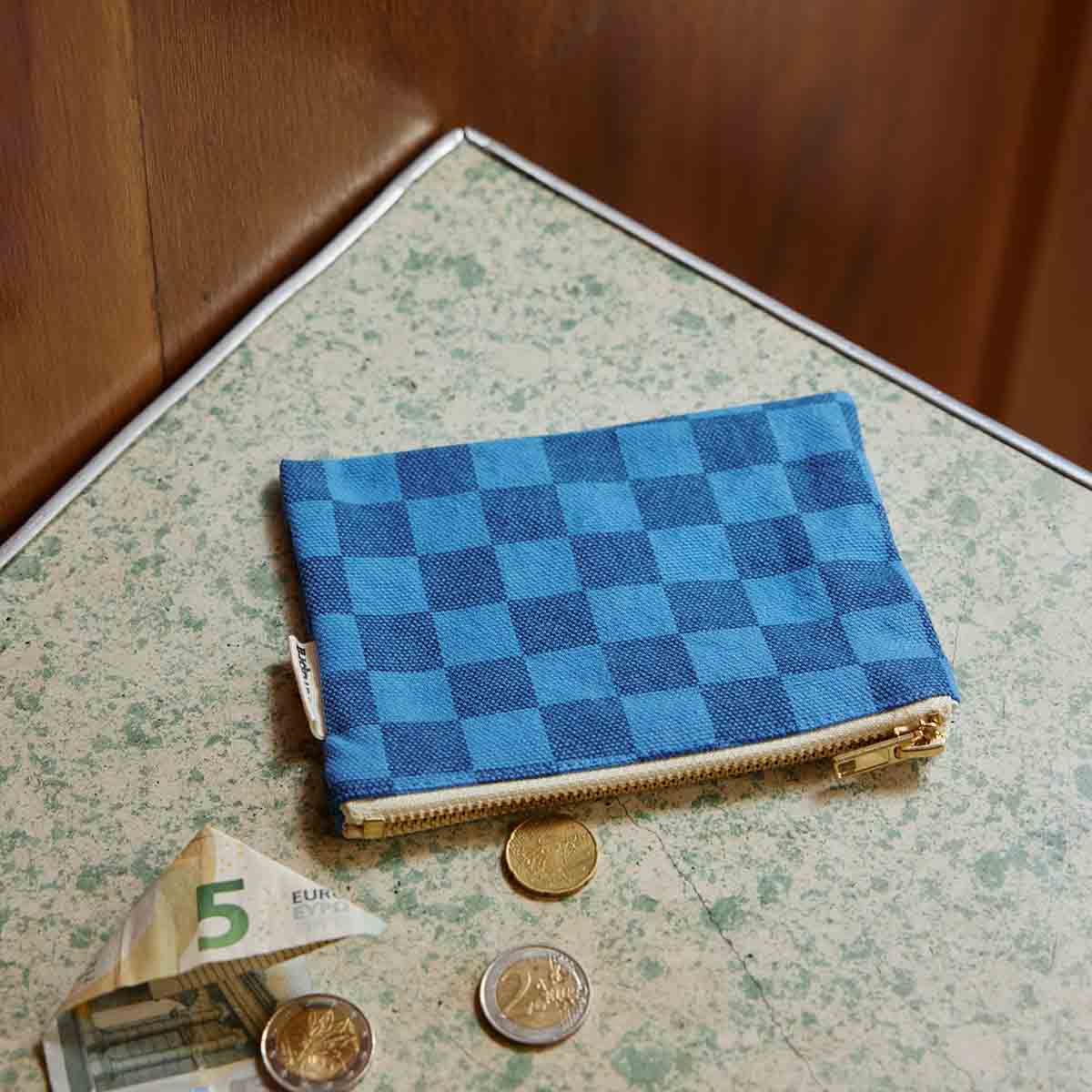 MARIE PURSE CHECKERBOARD GREEK BLUE / BLUE NAVY