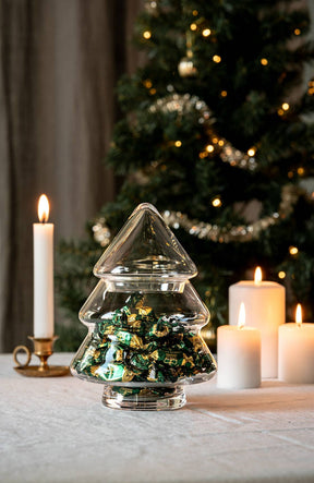 Muurla Christmas Tree Glass Jar With Lid