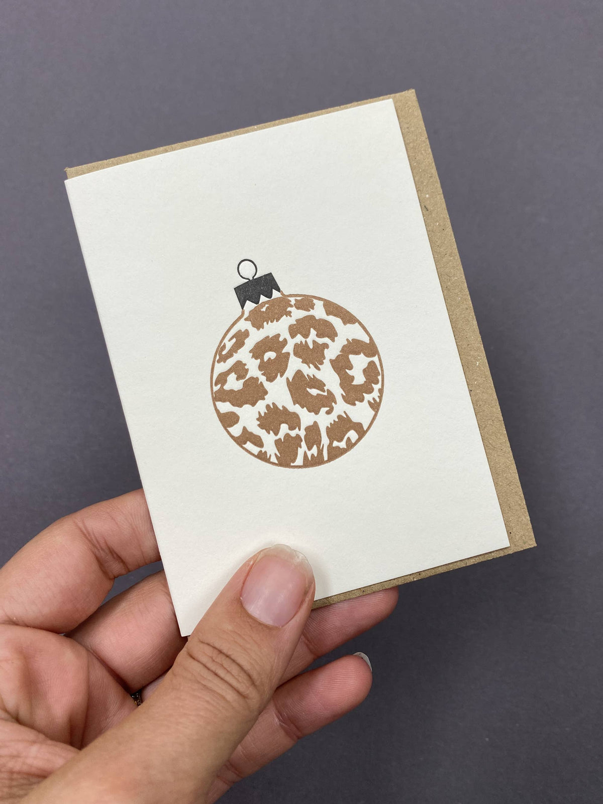 Leopard Bauble Card