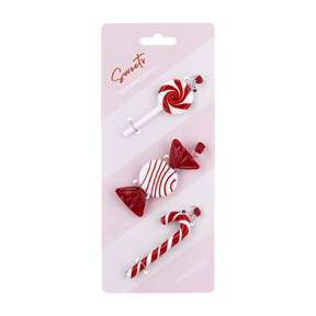 Christmas Decoration Candy Cane Sweets Set Of 3