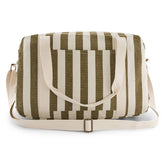 RAPHAEL DIAPER BAG - WEEKEND BAG STRIPES OLIVE / GREIGE