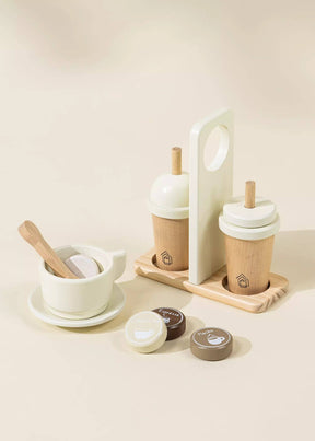 Wooden Coffee Maker Set - Foam