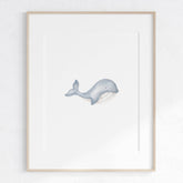 Whale Under The Sea Nursery Wall Art Print (unframed): A5