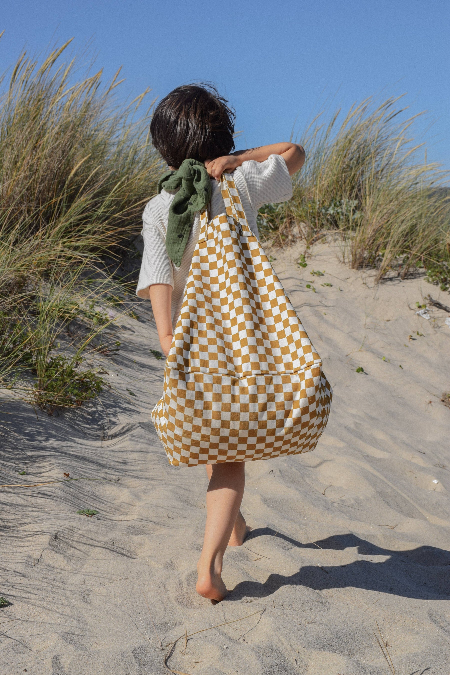 ELISA TOTE BAG CHECKERBOARD CARAMEL