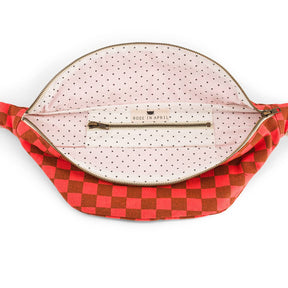 WOMEN BUM BAG CHECKERBOARD CORAL: Checkerboard