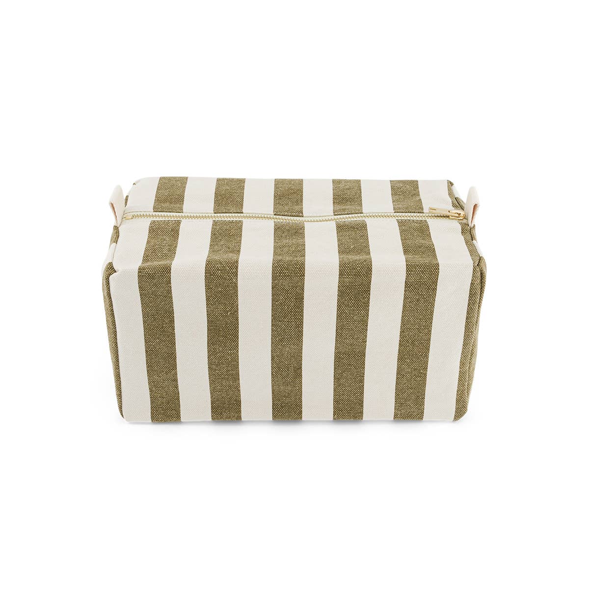 VIC TOILETRY BAG STRIPES OLIVE / GREIGE