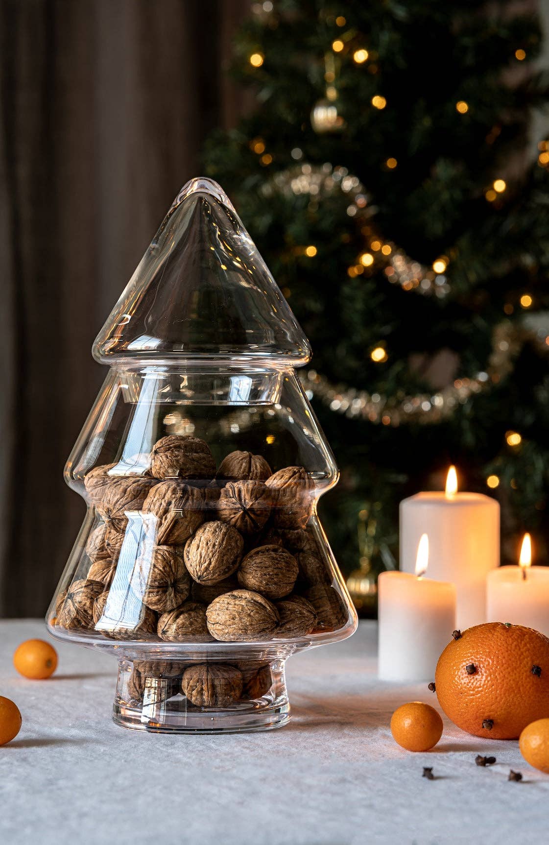 Christmas Tree Glass Jar With Lid