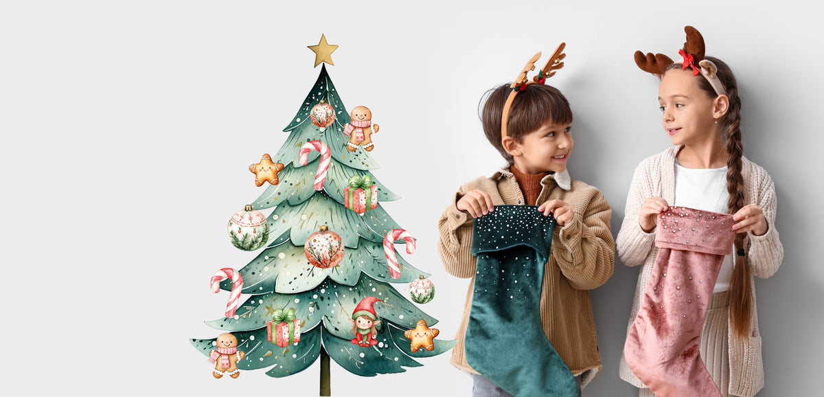 Christmas Tree & Decorations Wall Sticker Set