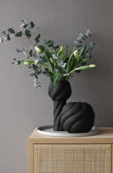 Twist Pillar Vase Black