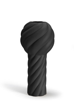 Twist Pillar Vase Black