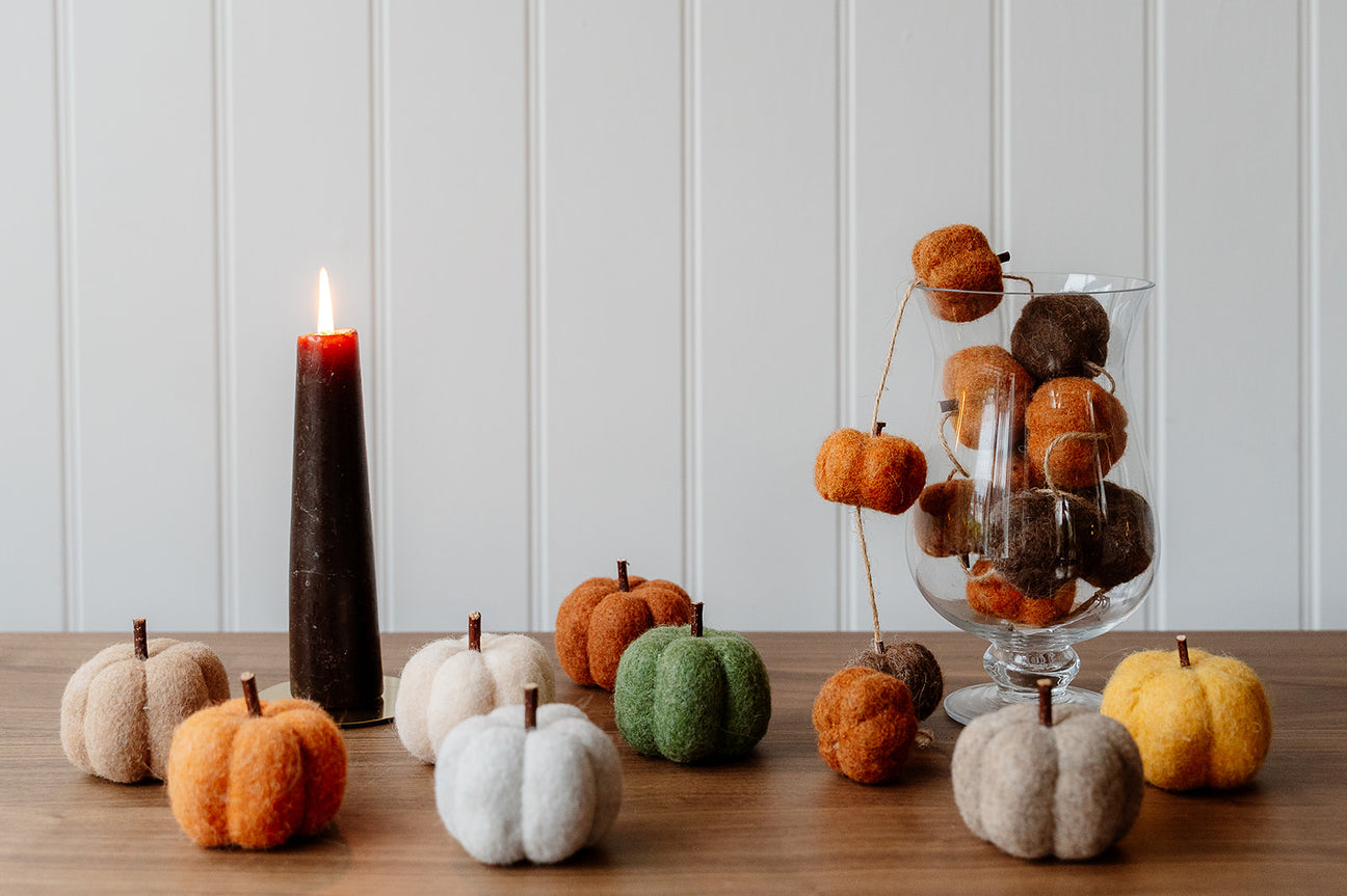 Felt Pumpkins Set of 4