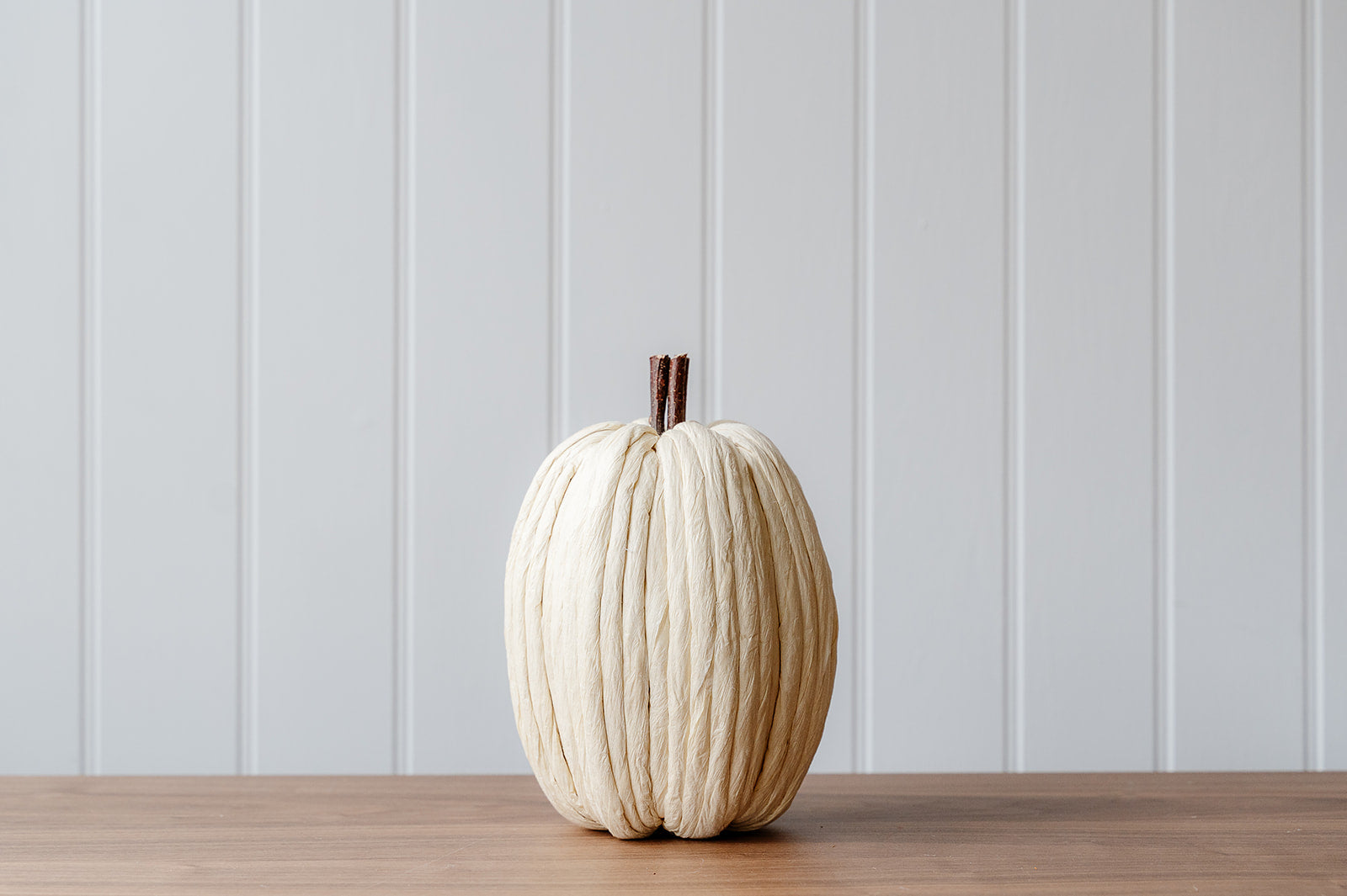 Large Cream Paper Pumpkin