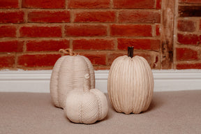 Large Cream Paper Pumpkin