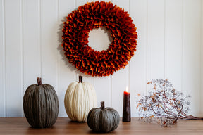 Large Cream Paper Pumpkin