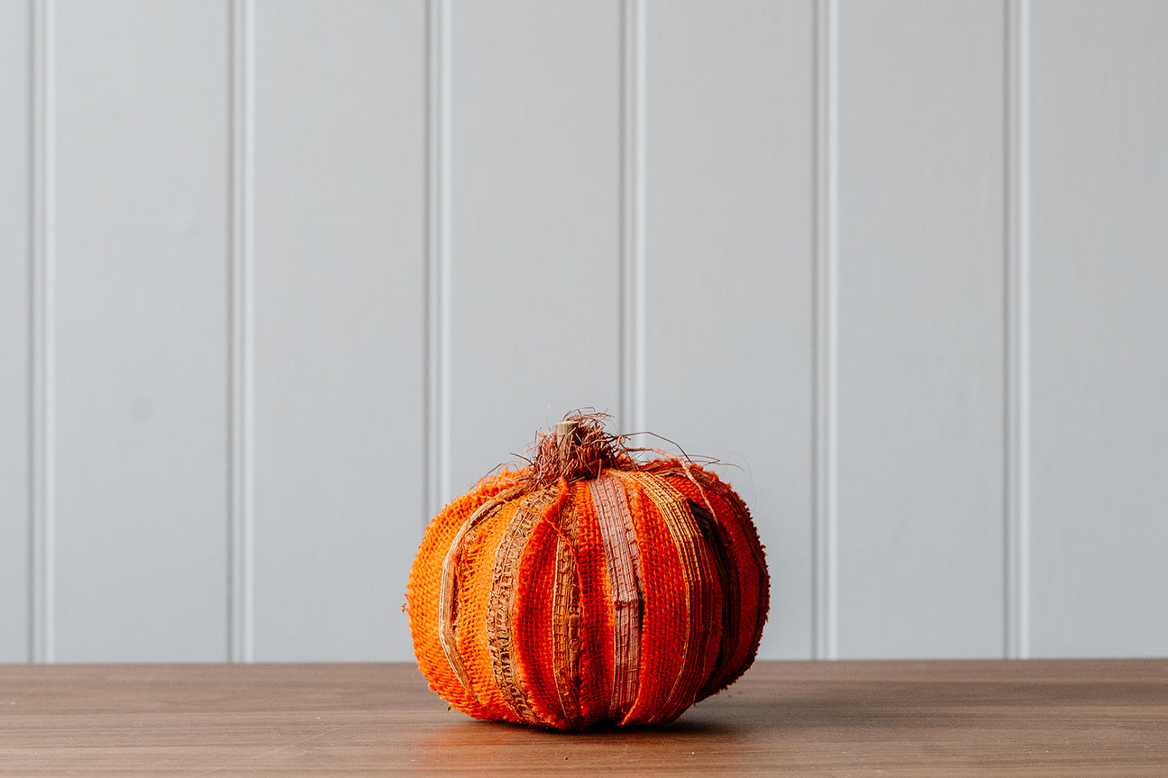 Orange Hessian Pumpkin