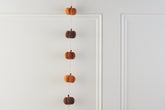 Pumpkin Garland Orange Burnt Orange and Brown