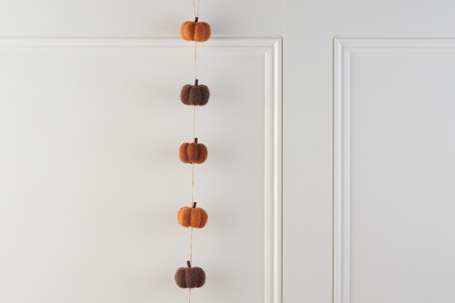 Pumpkin Garland Orange Burnt Orange and Brown