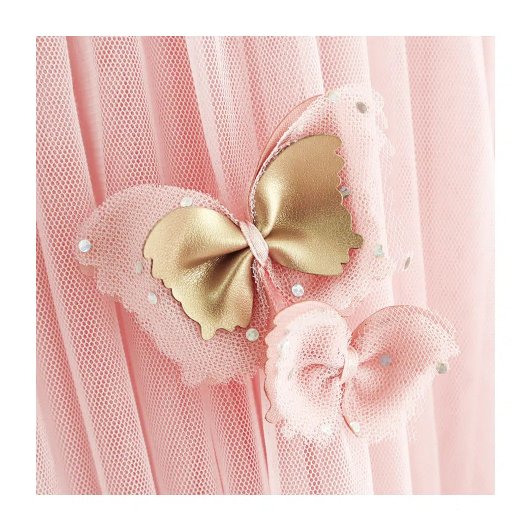 Butterfly Dreams Canopy Light Pink Gold Crown