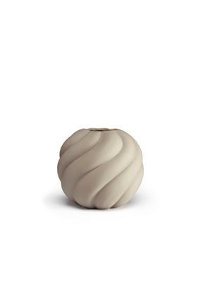 Twist Ball Vase 12cm Sand