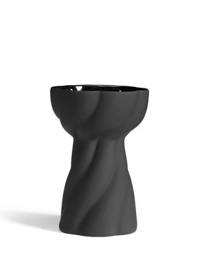 Twist Bulb Vase Black