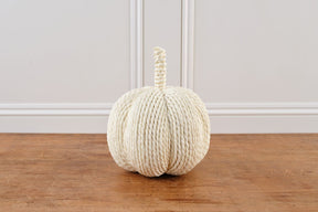 Cream Rope Pumpkin Large