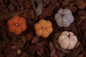 Grey Felt Pumpkin