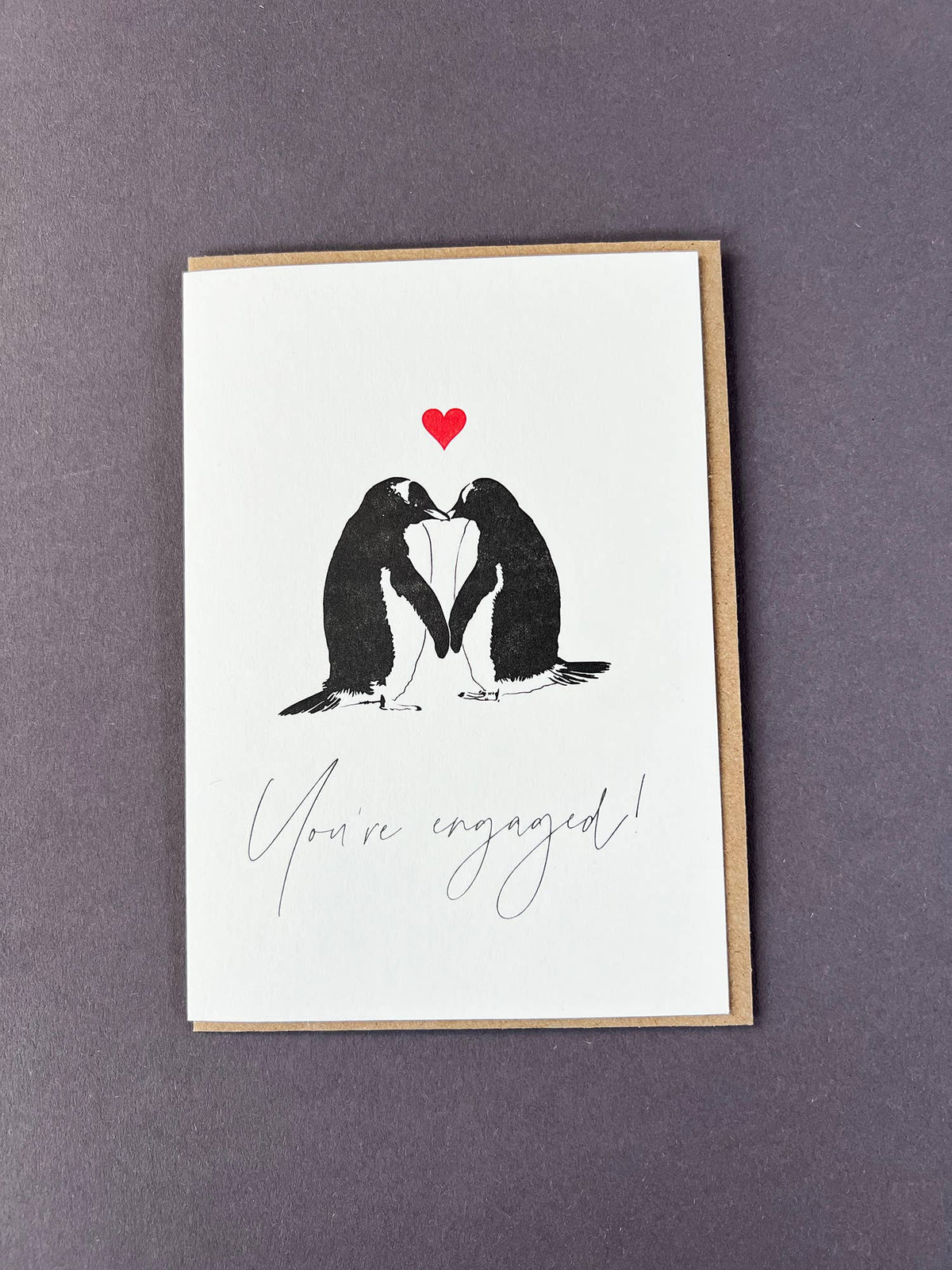 Engaged Penguins Card