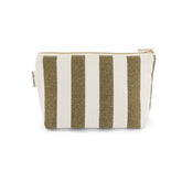 POUCH SOFIA STRIPES OLIVE / GREIGE