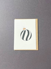 Spiral Bauble Black & Gold Card