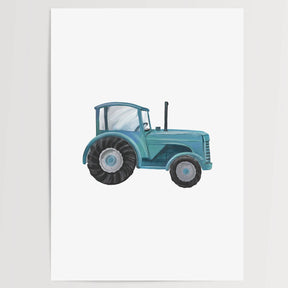 Watercolour Tractors Set of 3 Wall Art Prints (unframed): A4