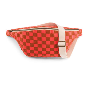 WOMEN BUM BAG CHECKERBOARD CORAL: Checkerboard