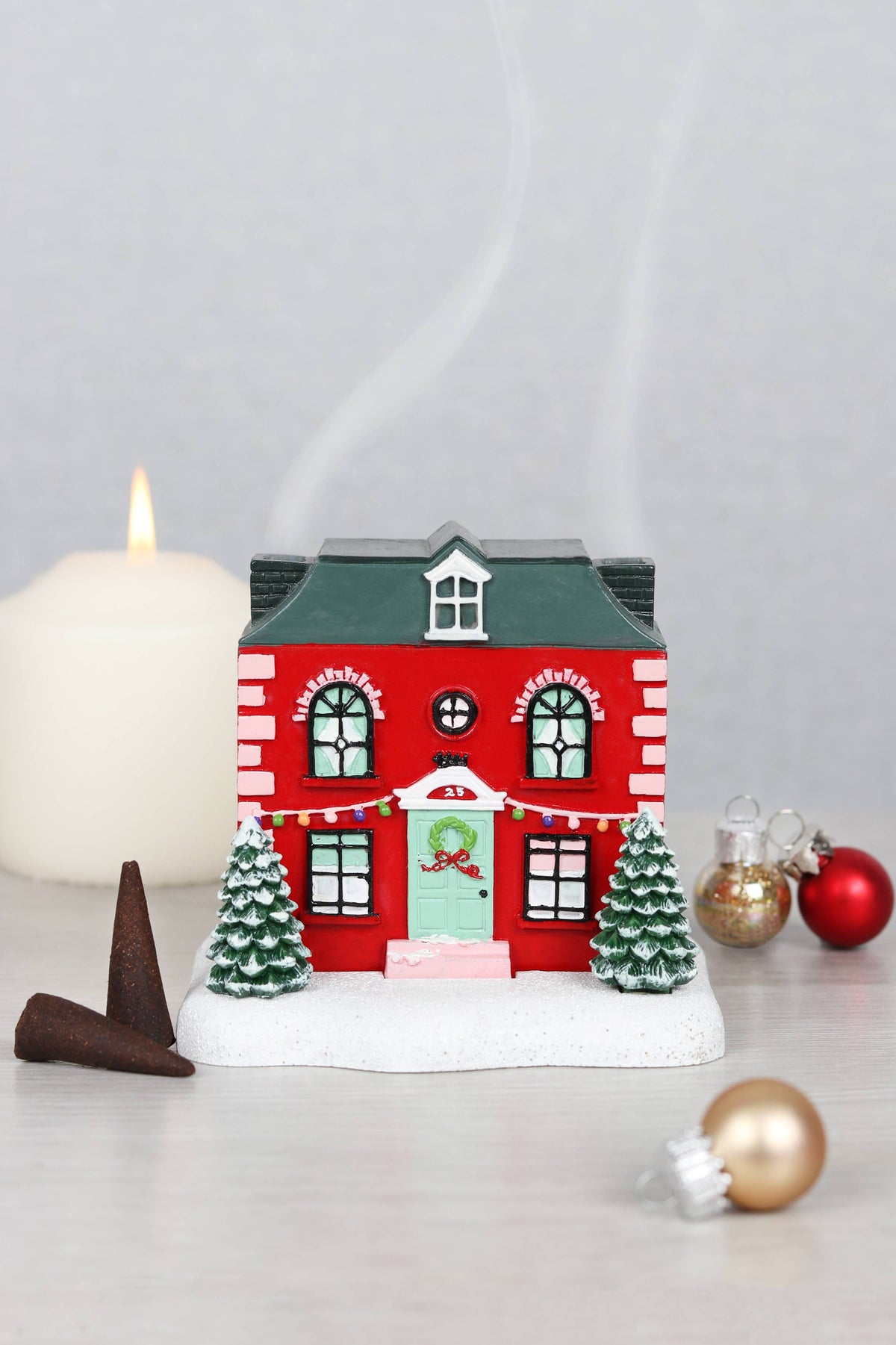 Christmas House Incense Cone Burner