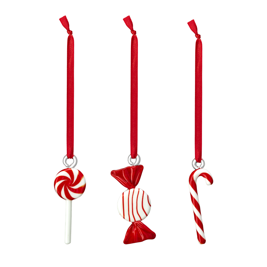 Christmas Decoration Candy Cane Sweets Set Of 3