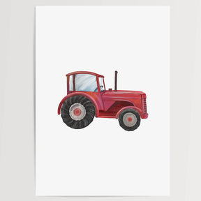 Watercolour Tractors Set of 3 Wall Art Prints (unframed): A4