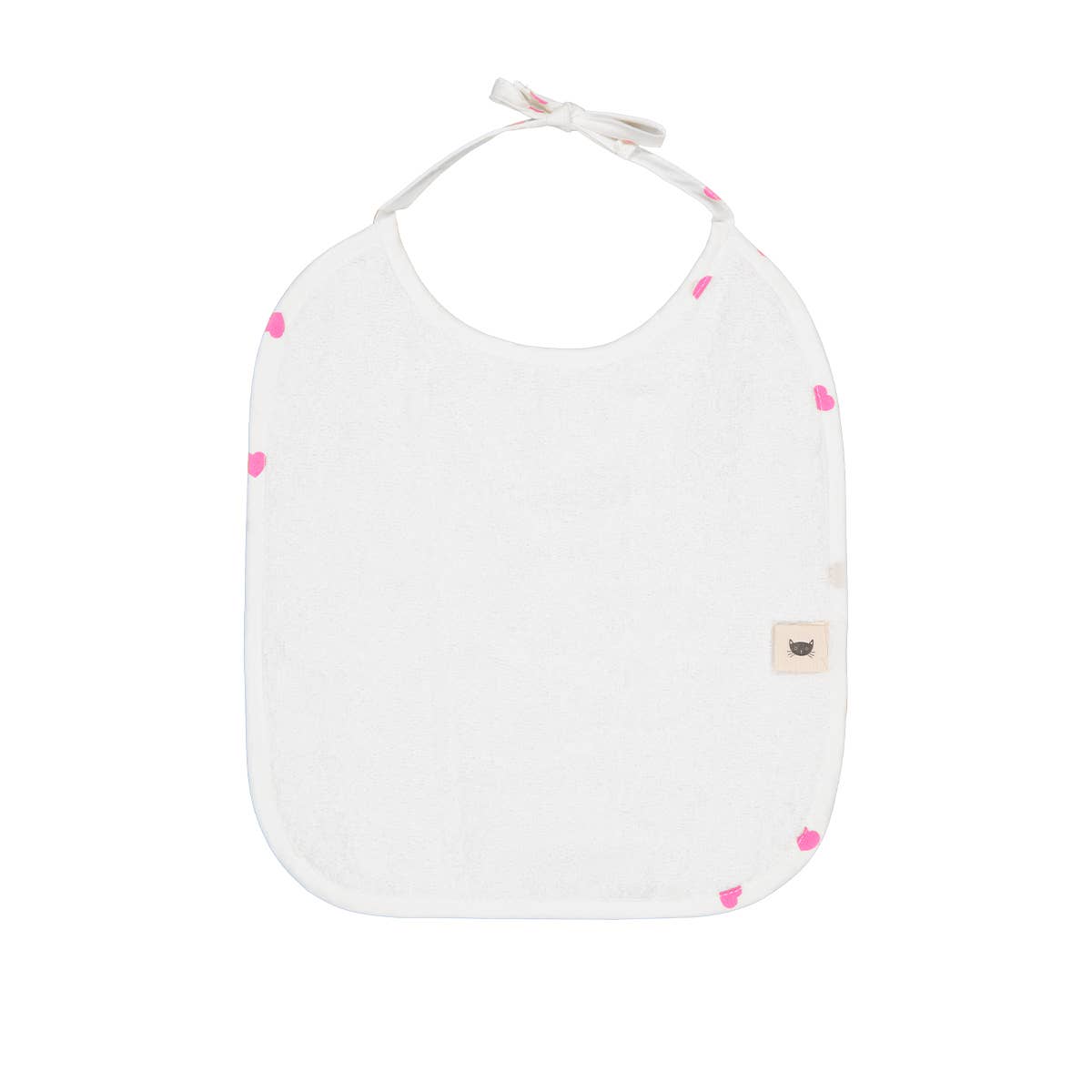 ANNA BIB HEART NEON PINK: ROSE / HEART