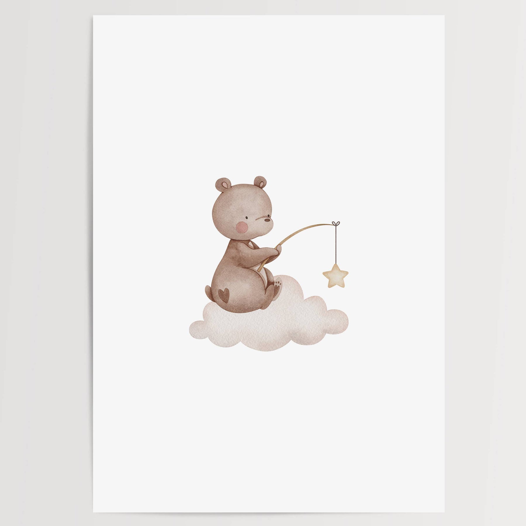 Teddy Bear Star Set of 2 Wall Art Prints (unframed): A5